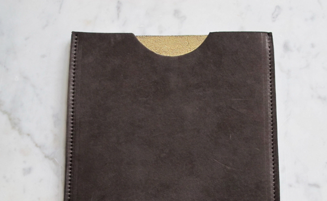 Gold Lined Calf Skinned iPad Case