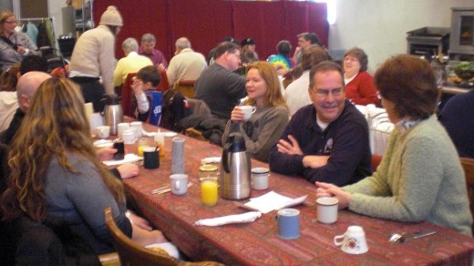 Diners at Rogowski Farm's weekend breakfast looking bright-eyed and bushy-tailed.