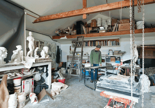 Philip Howie in his studio