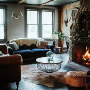The living room at Foxfire Mountain House.